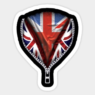 British Flag  Australian Flag zipped British Flag - Gift for British From Australian Sticker